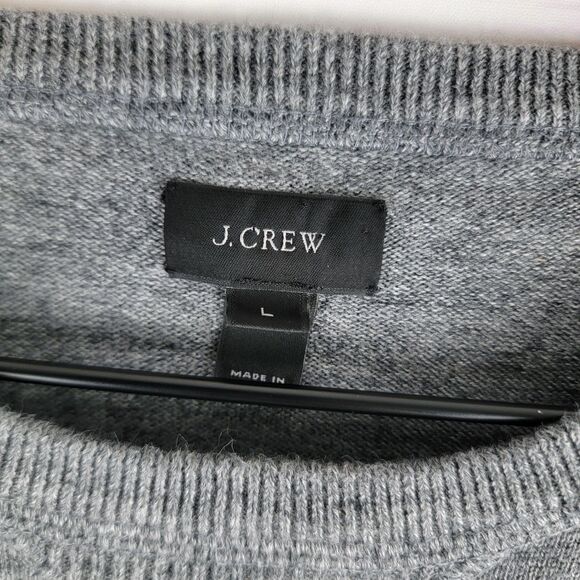 J Crew Mens Size L Sweatshirt Heather Gray Pullover Long Sleeve Casual EUC - Picture 6 of 9